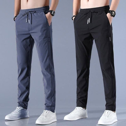 Men's Lycra Daily Wear TrackPants - Buy 1 Get 1 Free (Black + Grey)